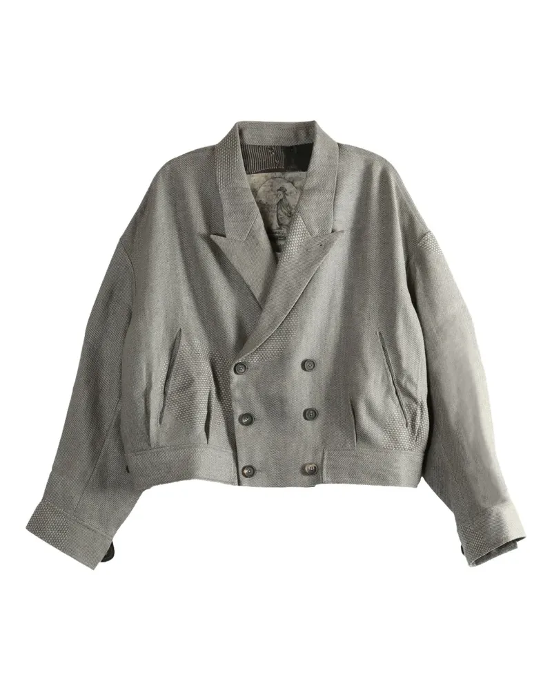 Ziggy Chen double-breasted panelled blazer - Grau Grau