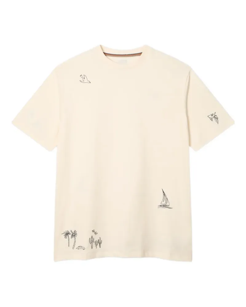 Paul Smith T-Shirt mit grafischem Print - Nude Nude