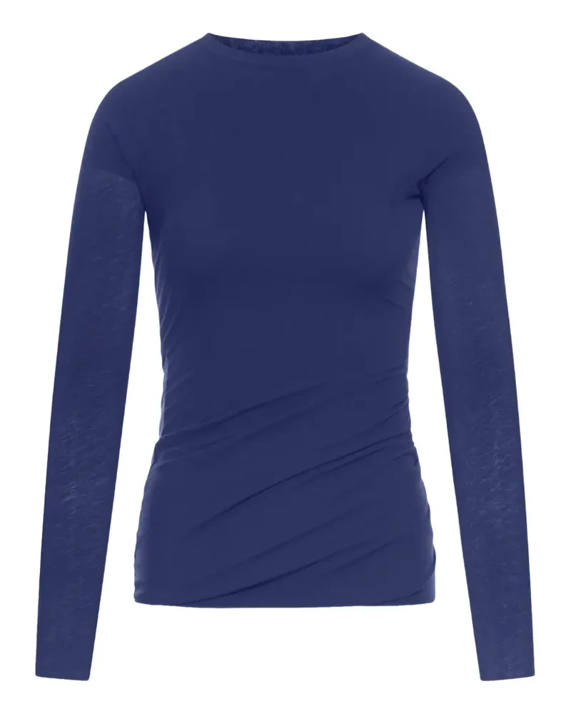 Jil Sander long-sleeved draped top - Blau Blau