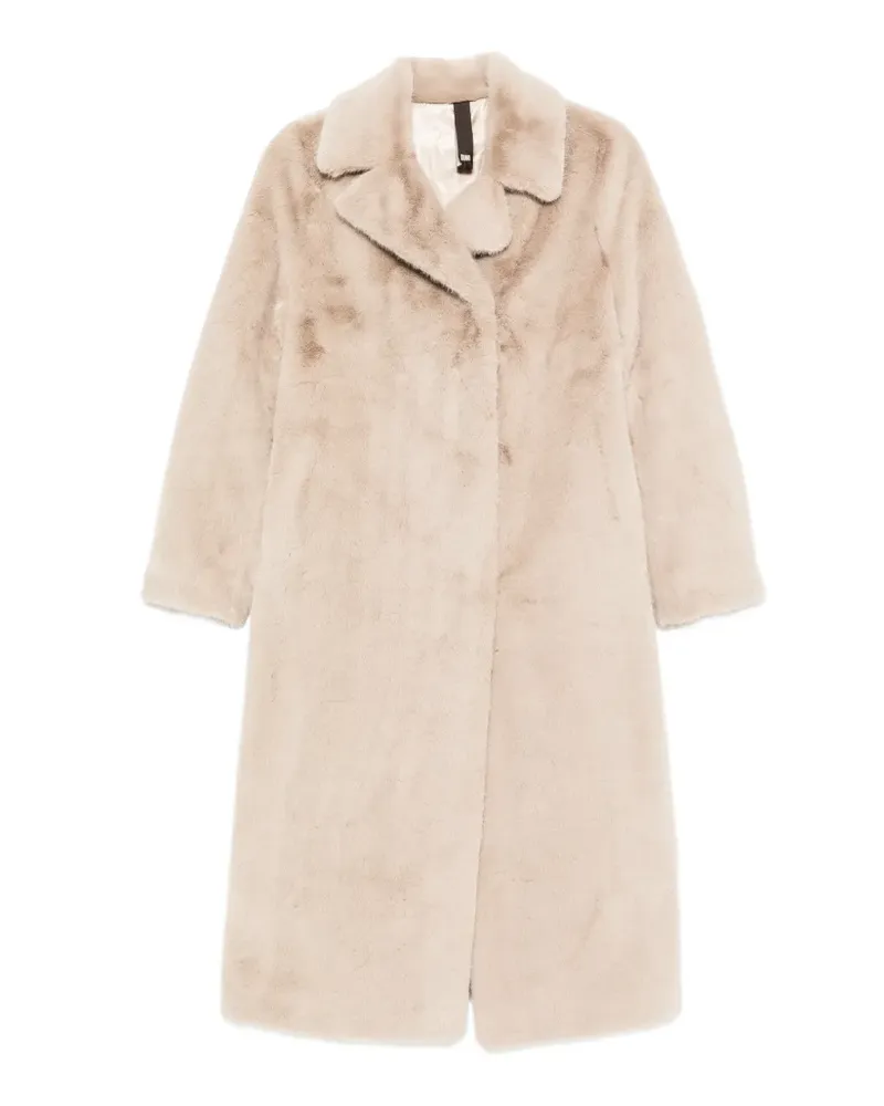 DUNO Mantel mit Shearling-Effekt - Nude Nude