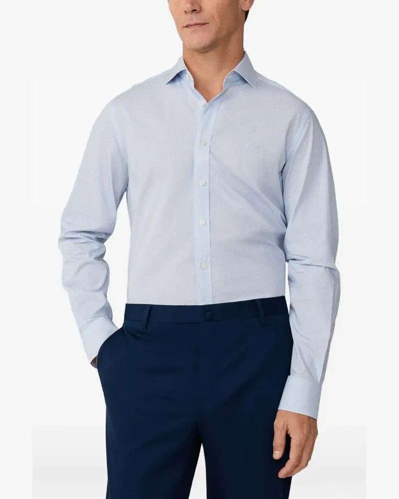 Hackett Hemd mit geometrischem Print - Blau Blau