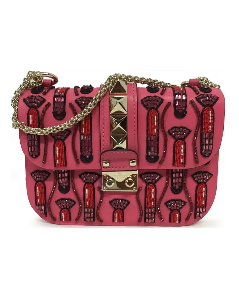 Valentino Garavani Glam Lock Lipstick' Schultertasche - Rosa Rosa