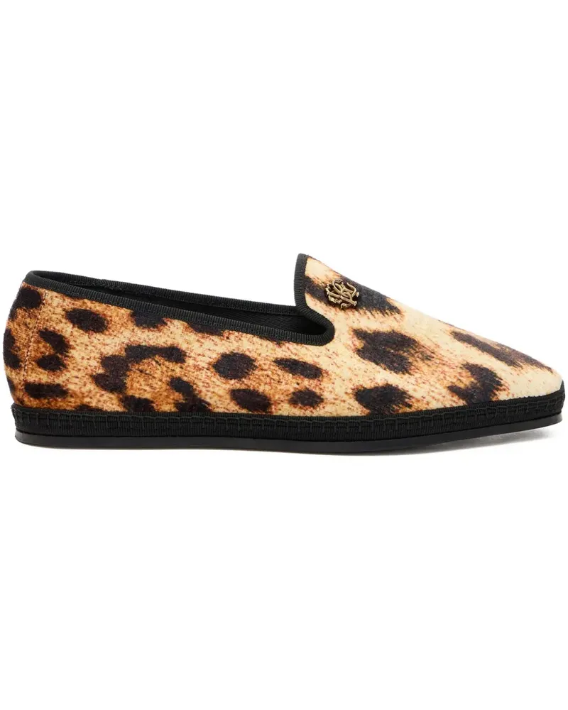 Roberto Cavalli Loafer mit Leoparden-Print - Braun Braun