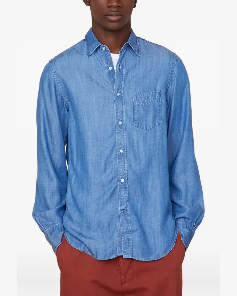 Officine Generale button-down long-sleeve shirt - Blau Blau