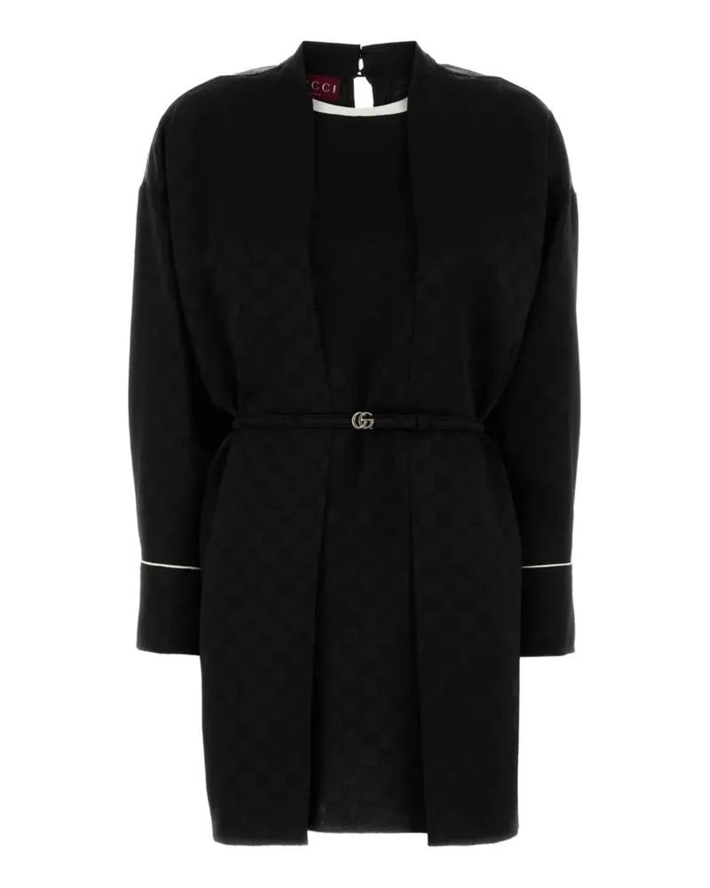 Gucci belted crepe dress - Schwarz Schwarz