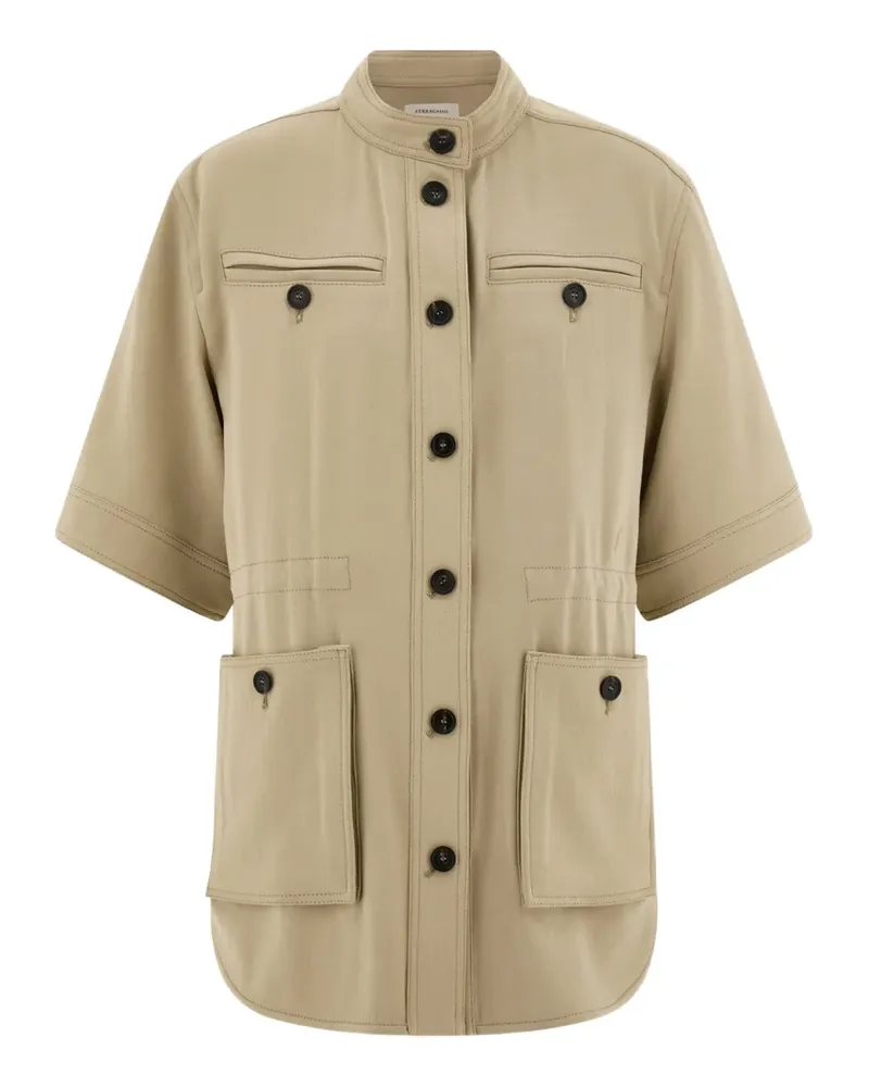 Ferragamo Kurzärmelige Jacke - Nude Nude