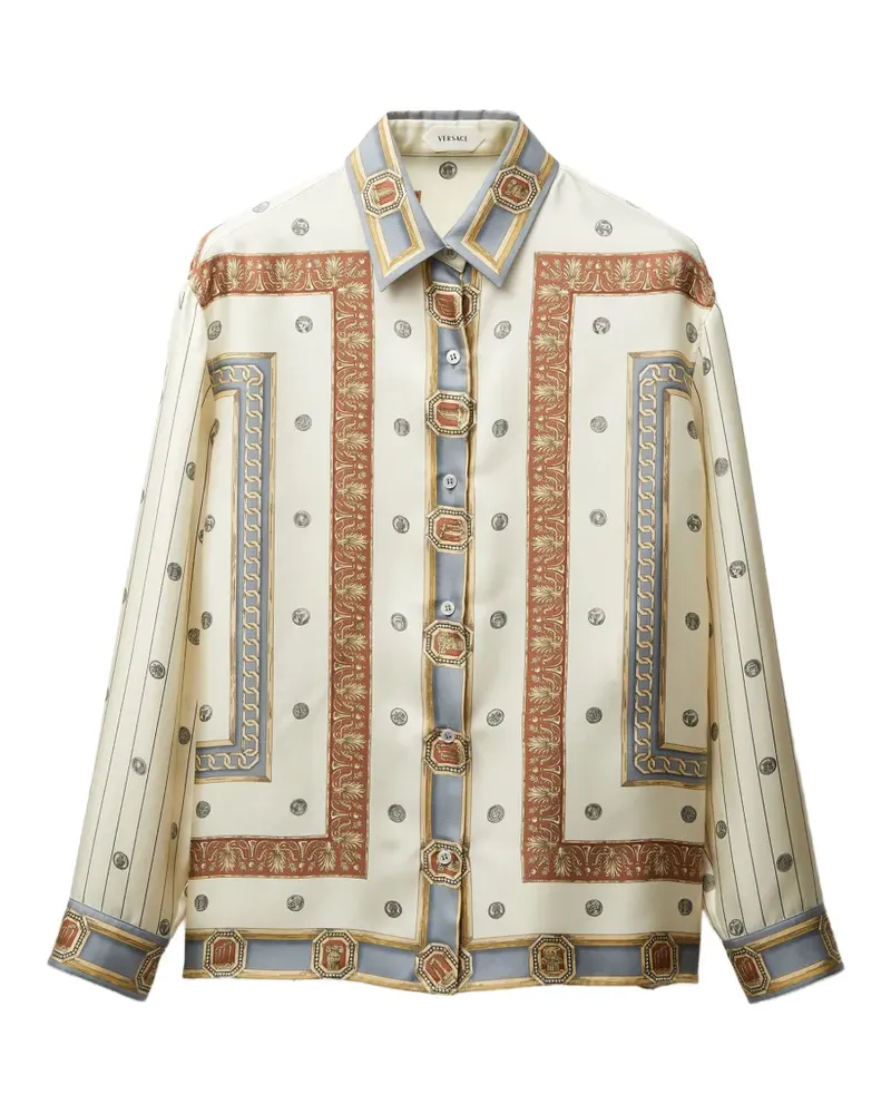Versace Gemustertes Hemd - Nude Nude