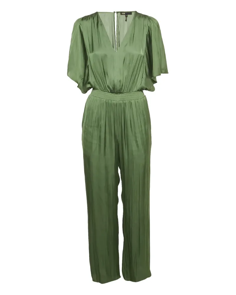 Maje Jumpsuit in Satinoptik mit Stretchbund - Grün Grün