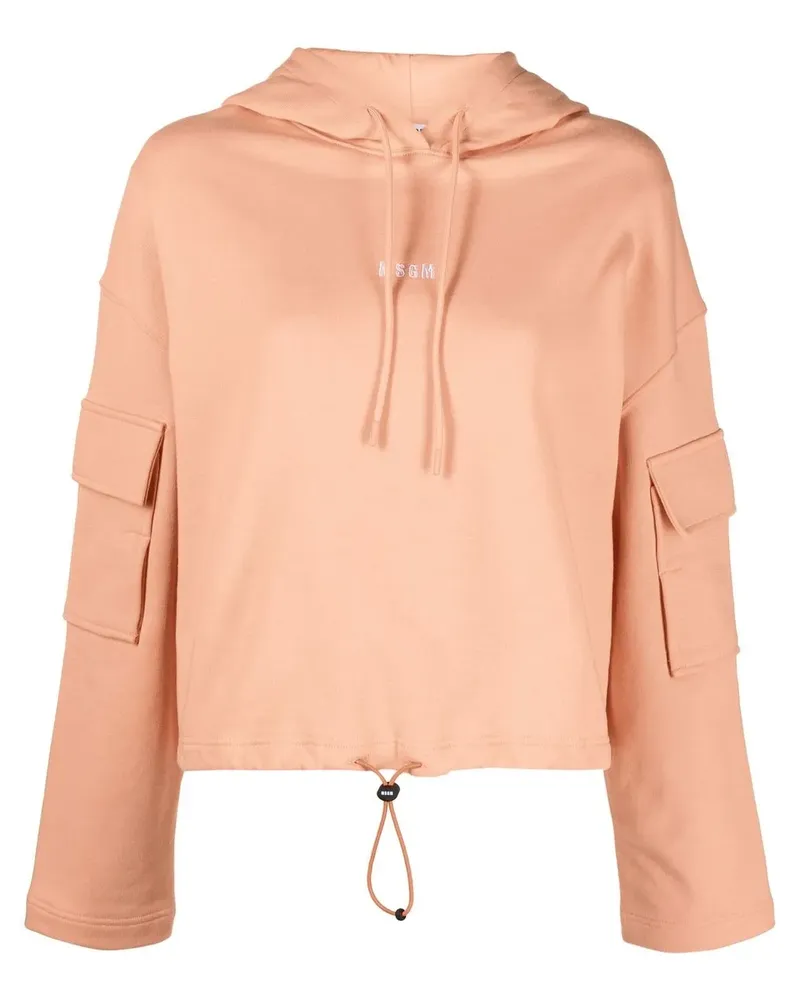 MSGM Hoodie mit Logo-Print - Orange Orange