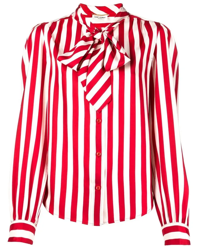 Saint Laurent Hemd mit Streifen - Rot Rot
