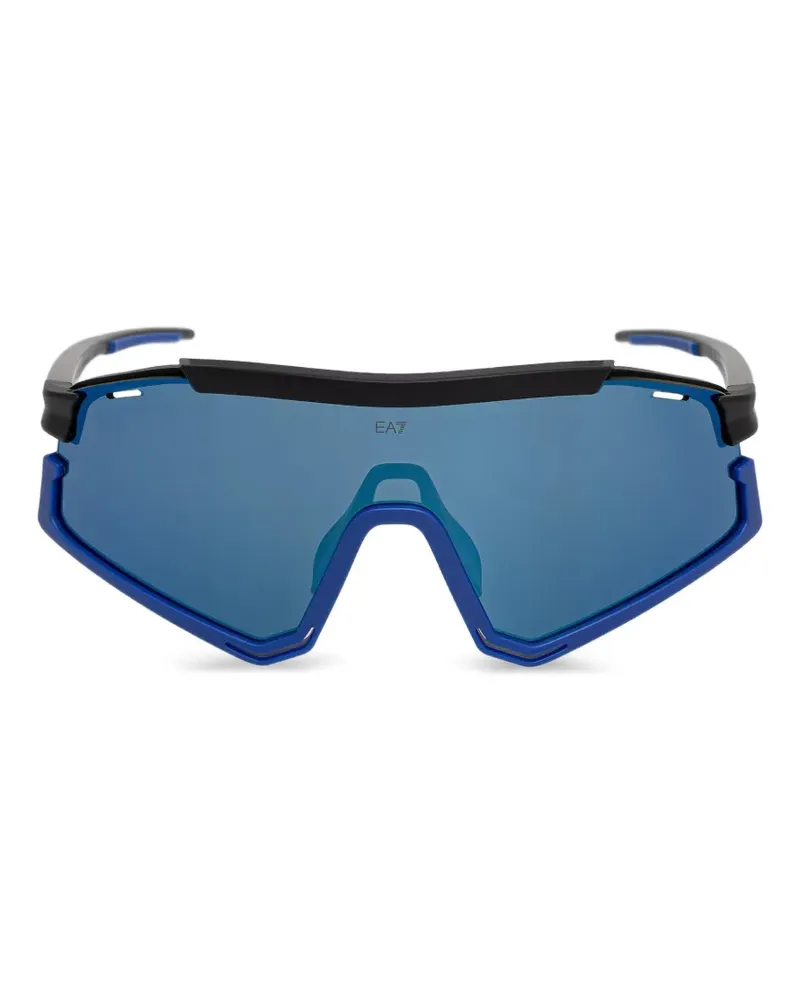 EA7 Sonnenbrille mit geometrischem Gestell - Blau Blau