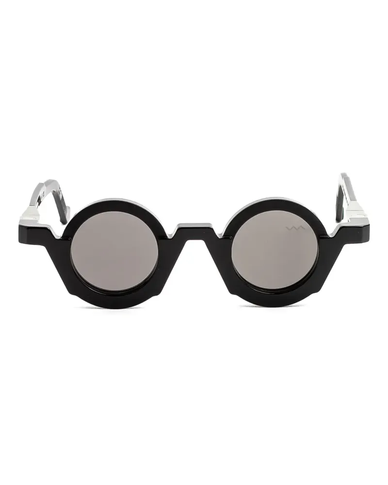 VAVA EYEWEAR WL0080 Sonnenbrille mit geometrischem Gestell - Schwarz Schwarz