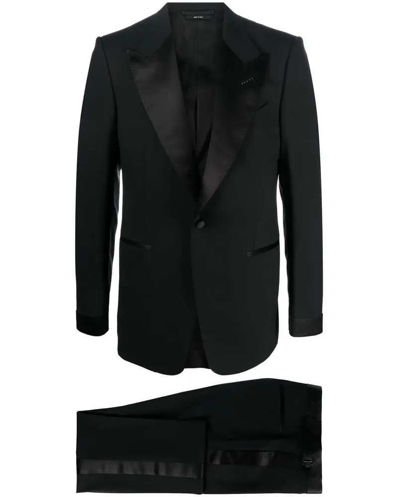 Tom Ford Anzug mit steigendem Revers - Schwarz Schwarz