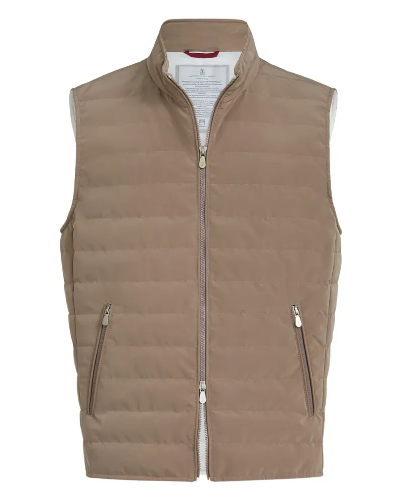 Brunello Cucinelli Gefütterte Weste - Braun Braun
