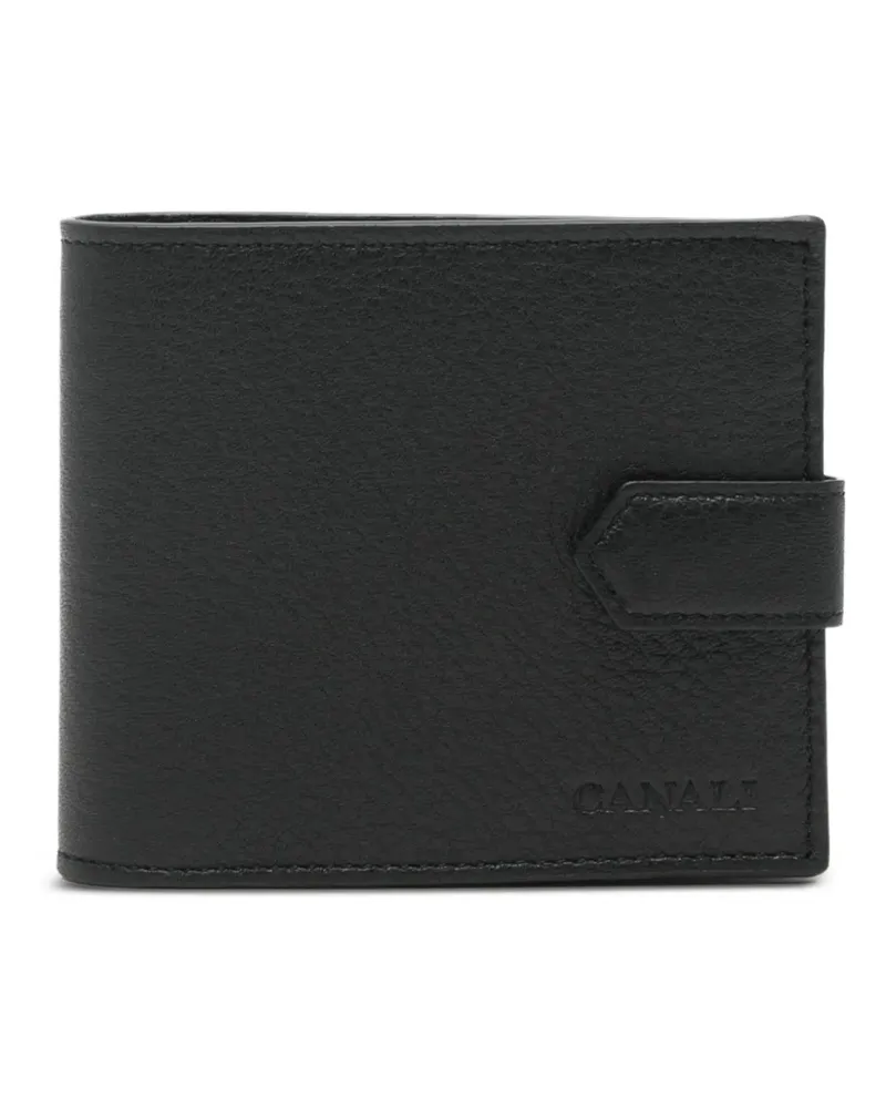 Canali Portemonnaie aus gekörntem Leder - Schwarz Schwarz