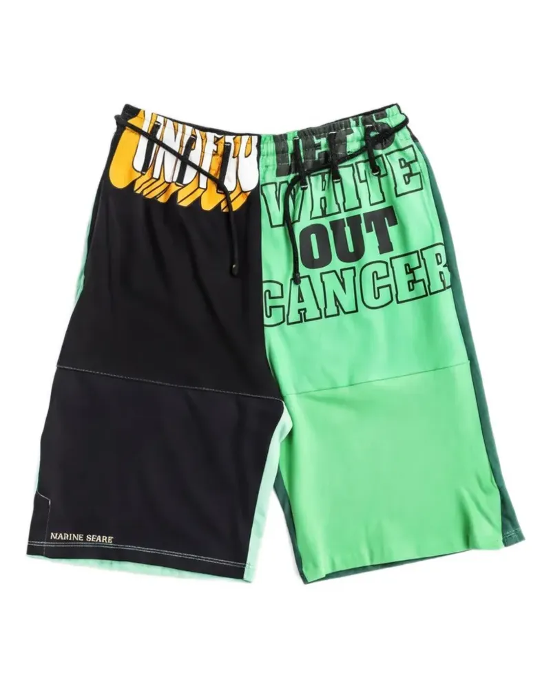 Marine Serre Joggingshorts mit grafischem Print - Grün Grün