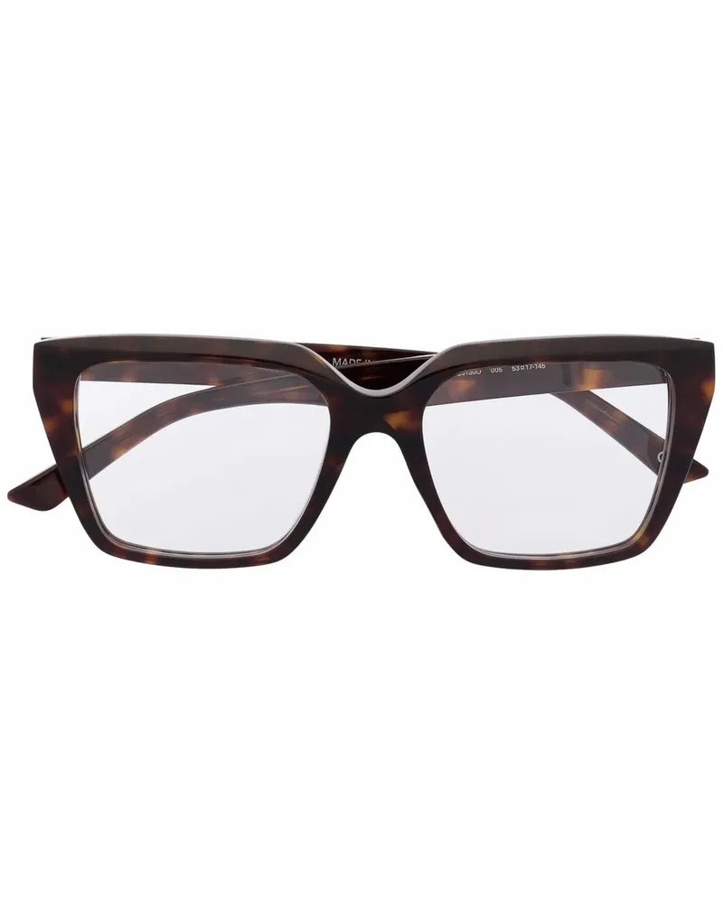 Balenciaga Eckige Brille in Schildpattoptik - Braun Braun