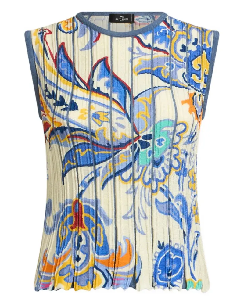 Etro Gestricktes Top mit Print - Nude Nude