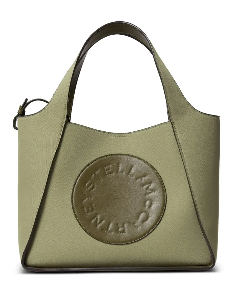 Stella McCartney logo-patch canvas tote bag - Grün Grün