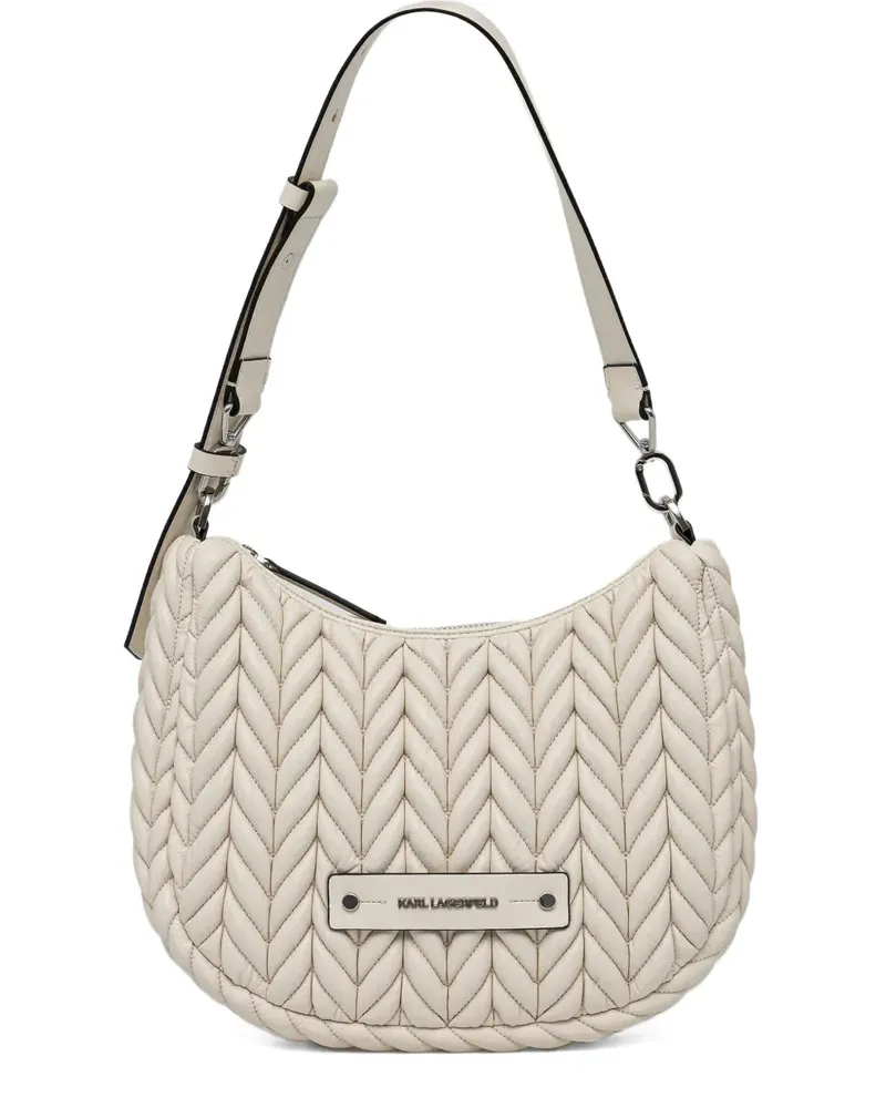 Karl Lagerfeld Schultertasche mit Logo - Weiß Weiß