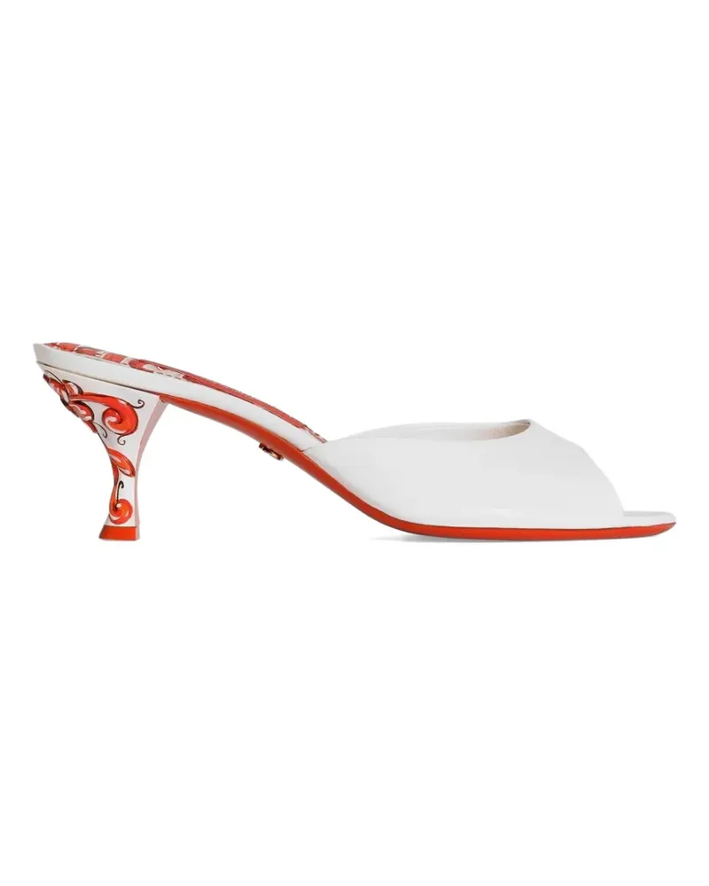Dolce & Gabbana Mules aus Lackleder - Weiß Weiß