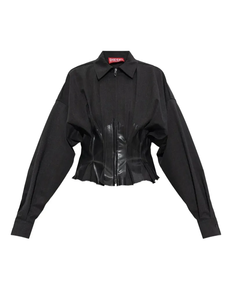 Diesel Jacke mit Falten - Schwarz Schwarz