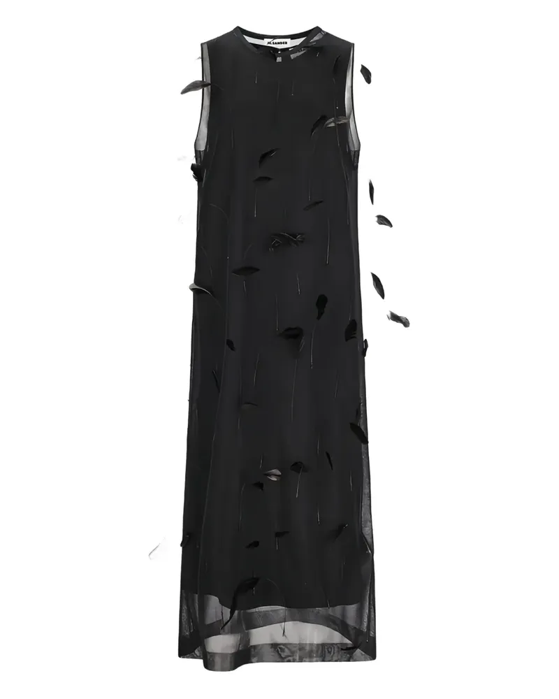 Jil Sander Ärmelloses Maxikleid - Schwarz Schwarz