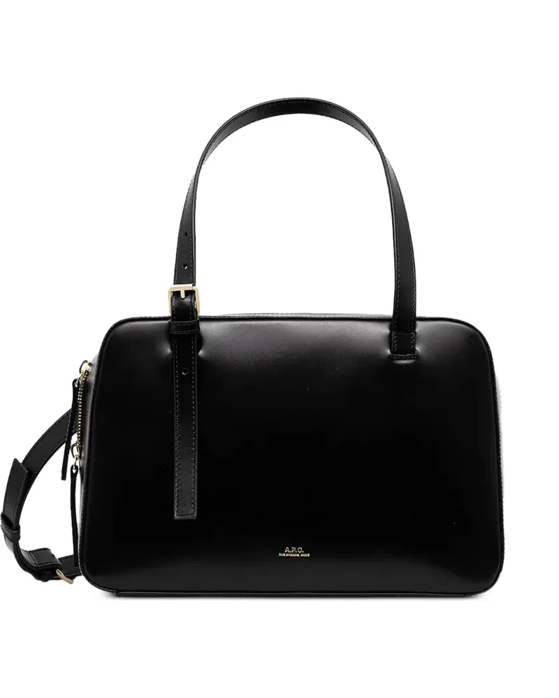 A.P.C. Virginie Schultertasche mit Henkel - Schwarz Schwarz