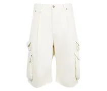 Jeans-Shorts mit aufgesetzten Taschen - Weiß