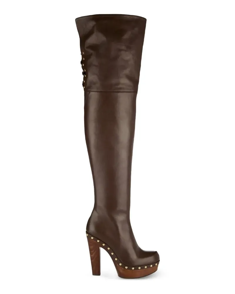 Chloé Lola studded boots - Braun Braun