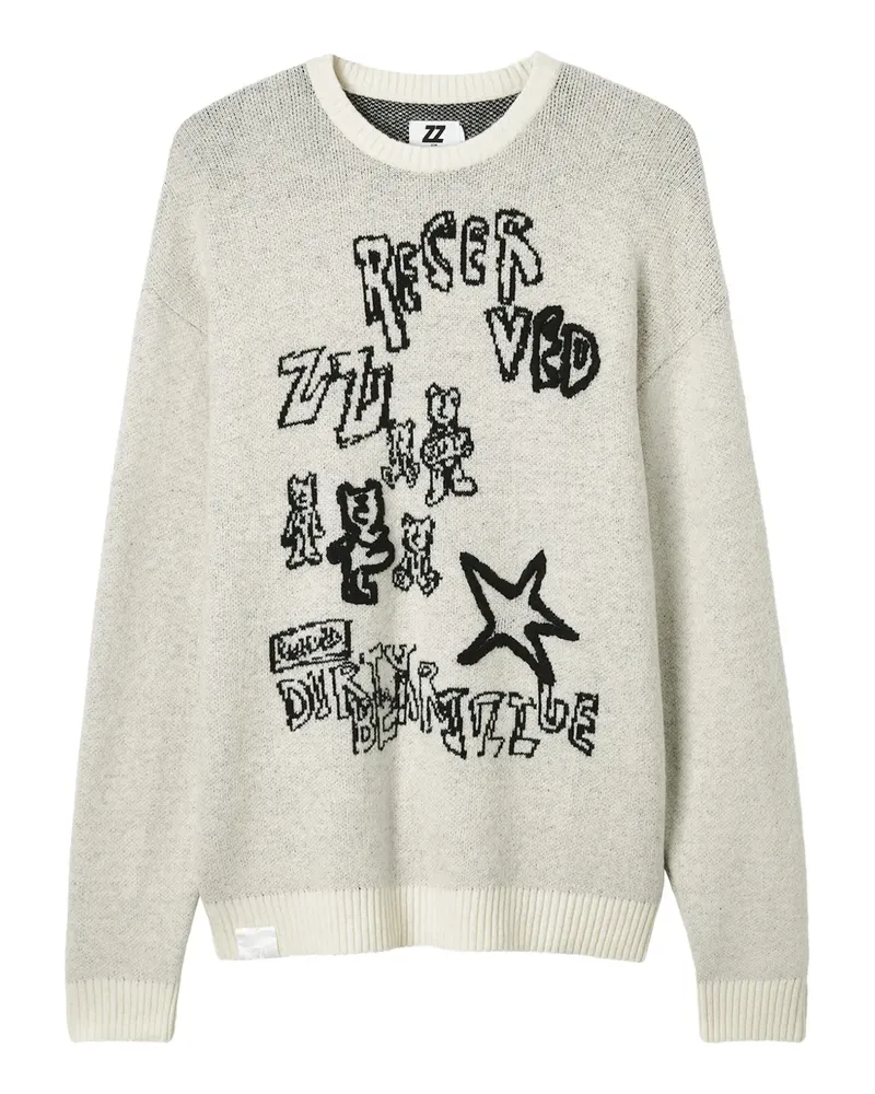 Izzue Pullover mit grafischem Print - Nude Nude