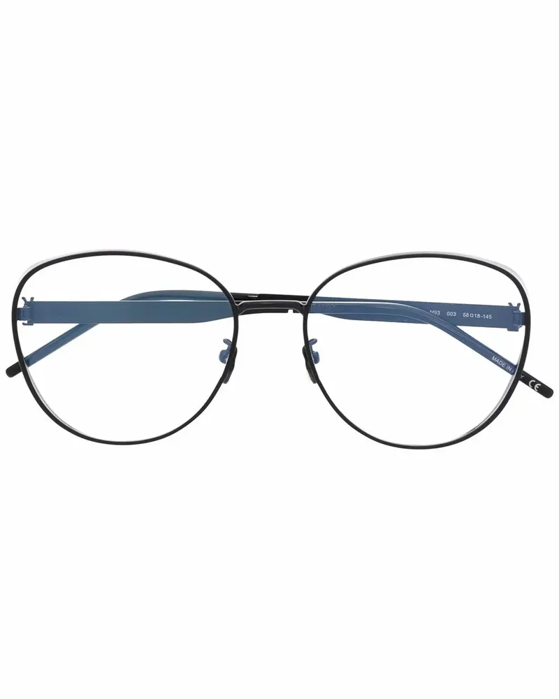 Saint Laurent Runde Brille - Schwarz Schwarz