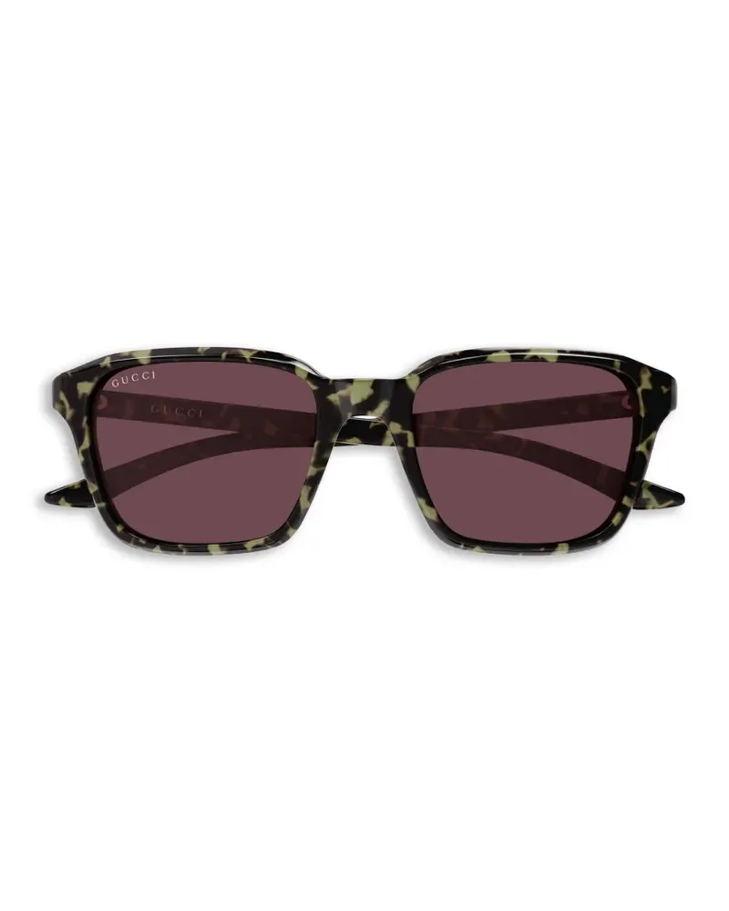 Gucci Sonnenbrille mit Logo - Braun Braun