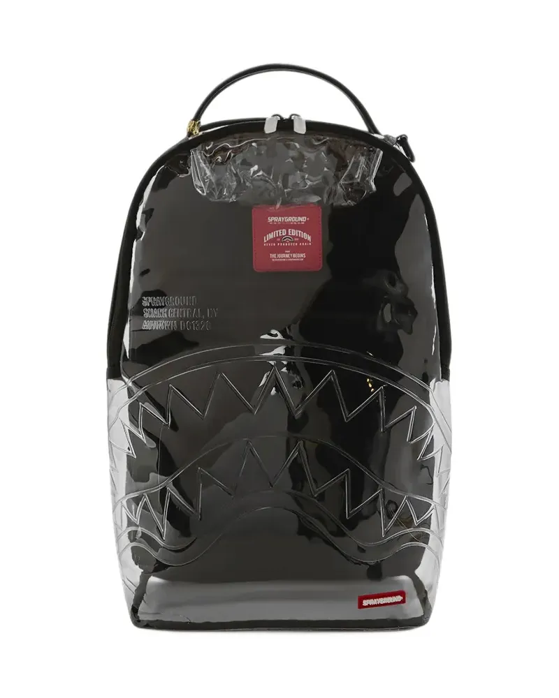 Sprayground Shark Central clear backpack - Schwarz Schwarz