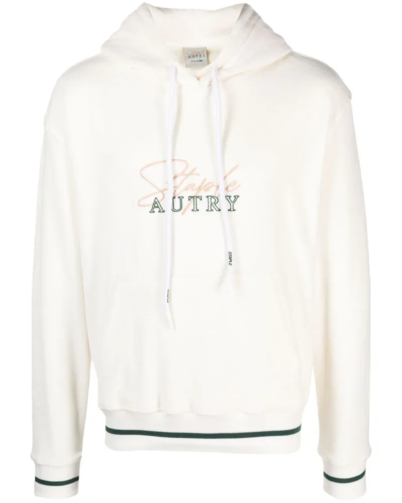 AUTRY x Jeff Staple Hoodie mit Logo-Stickerei - Weiß Weiß