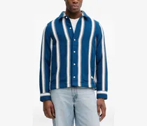 Gestreiftes Button-down-Hemd - Blau