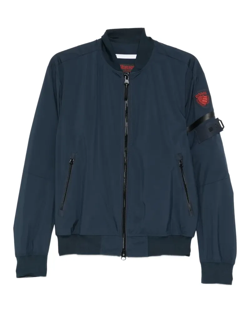 Blauer logo-patch bomber jacket Blau