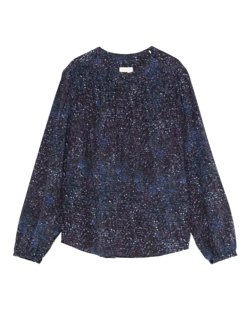 Isabel Marant speckled pleated blouse - Blau Blau