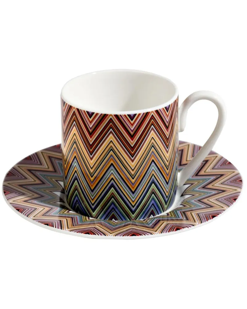 Missoni Home 2er-Set Kaffeetassen mit Zickzackmuster - Mehrfarbig Mehrfarbig