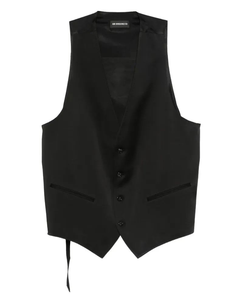 Ann Demeulemeester Weste mit Knöpfen - Schwarz Schwarz