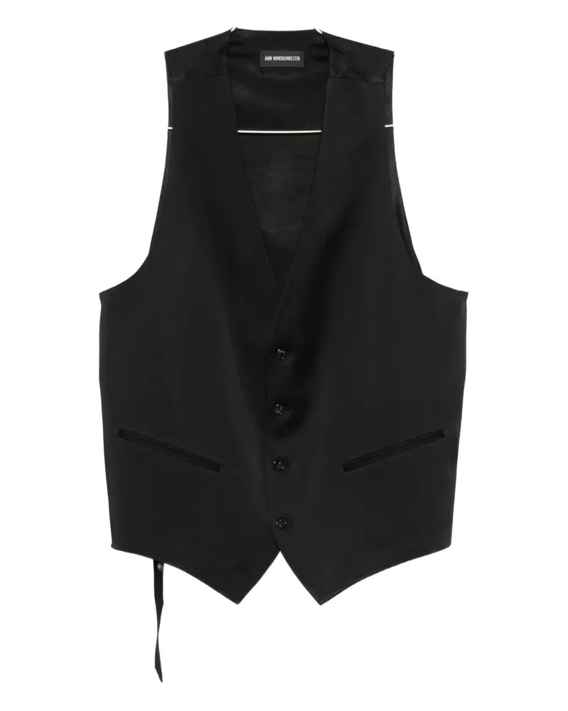Ann Demeulemeester button-fastening waistcoat - Schwarz Schwarz