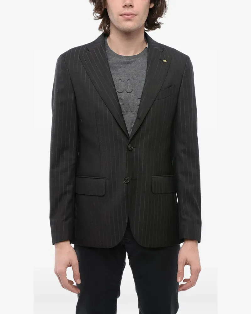 Corneliani striped single-breasted jacket - Grau Grau