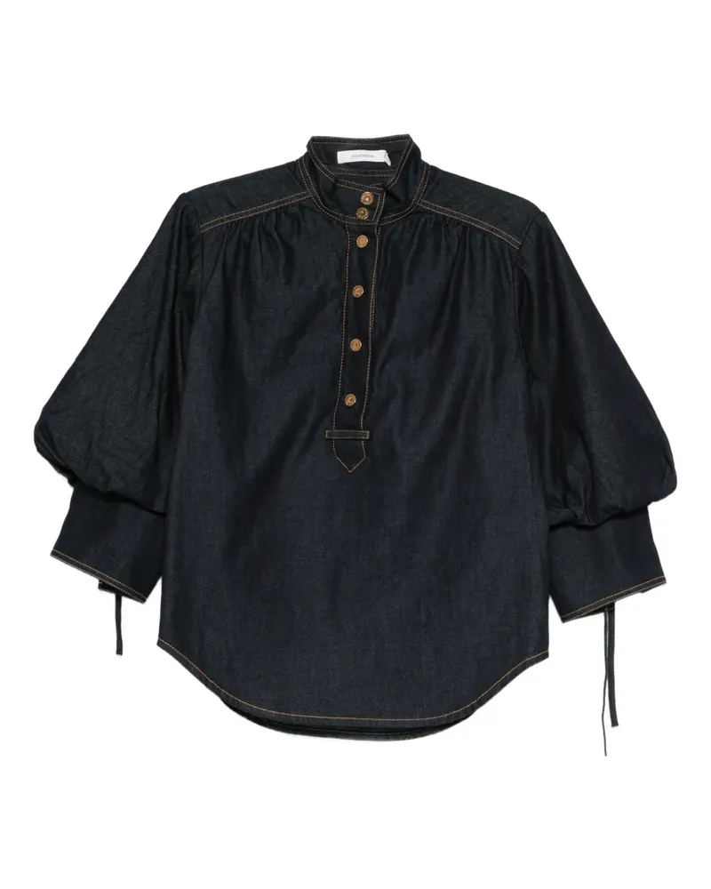 Zimmermann Geknöpfte Bluse - Blau Blau