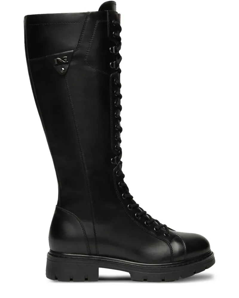 Nero Gardini Schnürstiefel aus Leder - Schwarz Schwarz