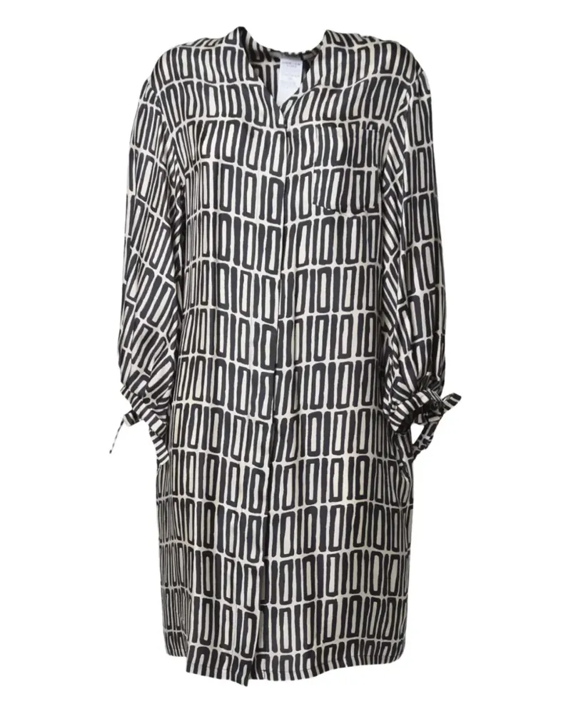 Max Mara Kleid mit geometrischem Print - Schwarz Schwarz