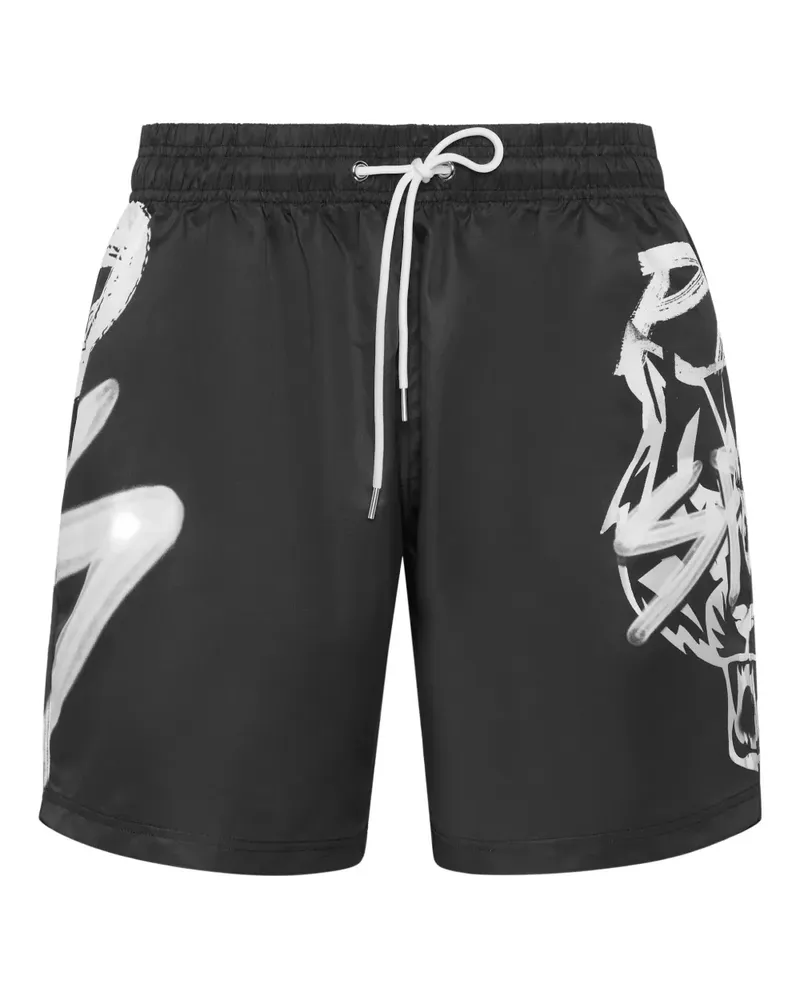 Philipp Plein Klassische Badeshorts - Schwarz Schwarz