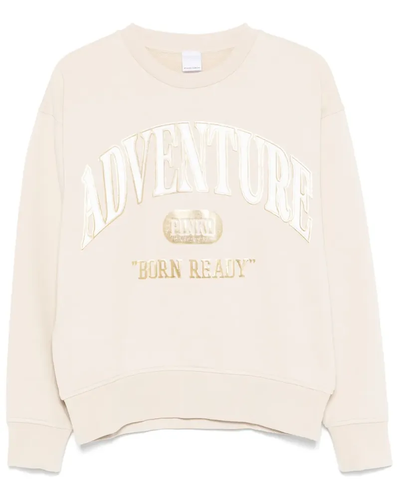 Pinko Sweatshirt mit Applikation - Nude Nude
