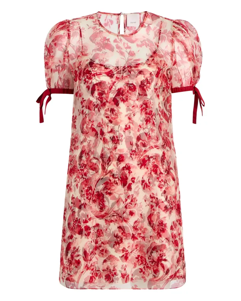 Cinq à Sept Junette Minikleid mit Puffärmeln - Rot Rot