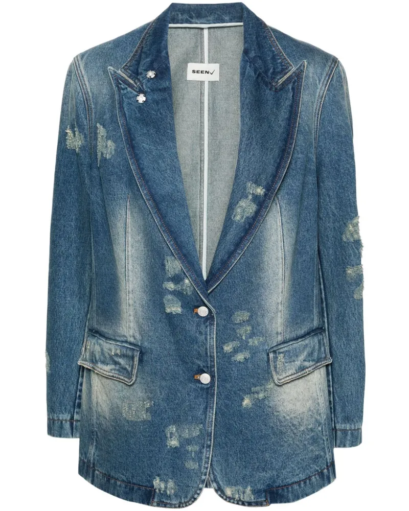 Seen Users Chest Rose Jeansblazer Blau