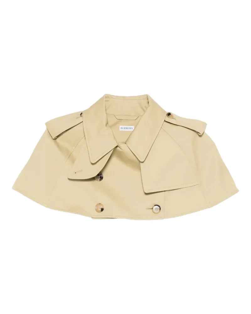 Burberry collared buttoned cropped jacket - Nude Nude